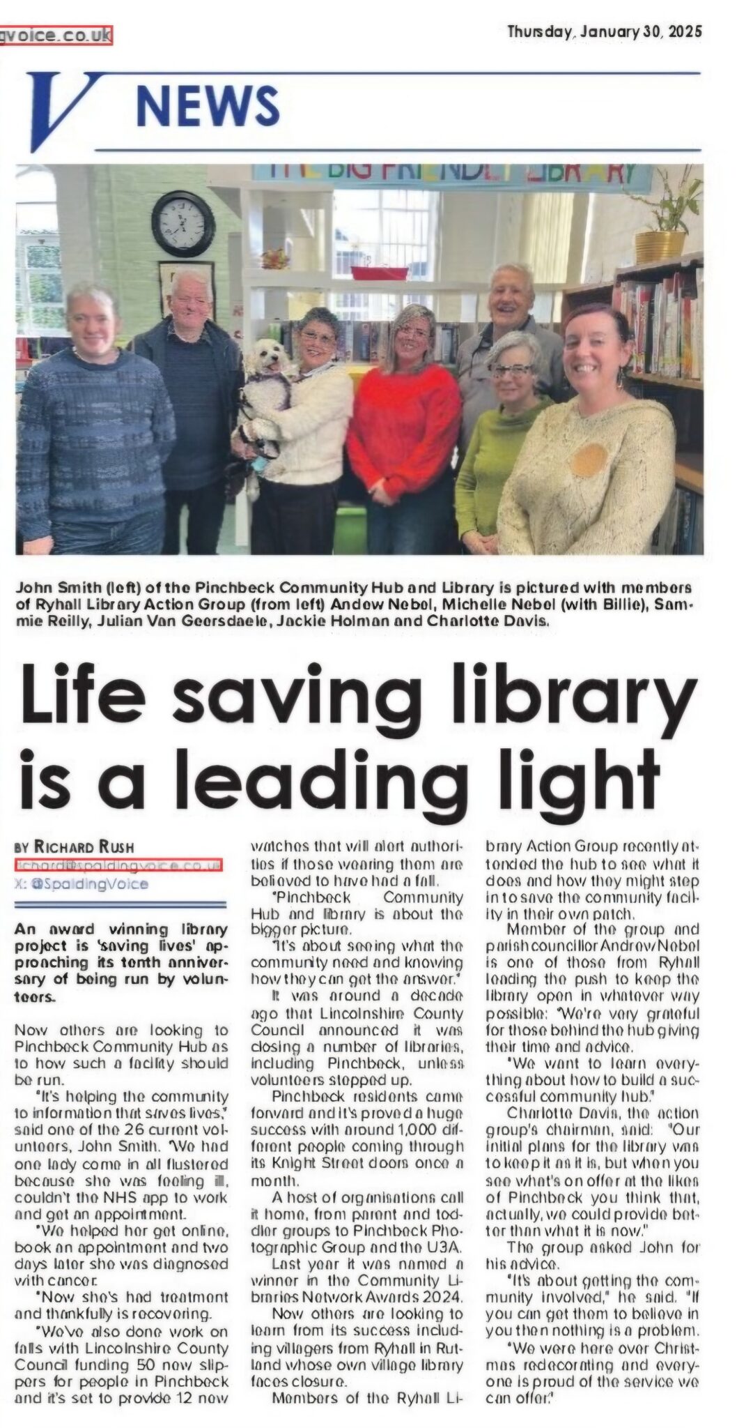 Life saving library is a leading light - Pinchbeck Hub and Library